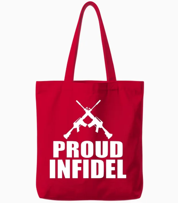 Anti Isis Anti Terrorism Tote Bags in Red