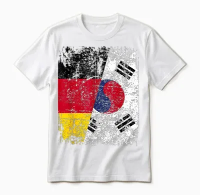 Südkorea Deutschland Flagge | Damen Herren Kinder | Südkorea Unisex T-Shirt - White