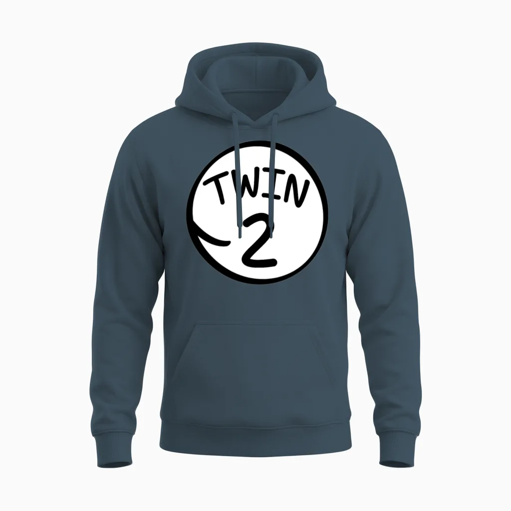 Twin 2 Funny Saying Memes & Humor Unisex Hoodie in Dark Heather