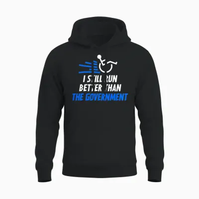 Funny Wheelchair Humor Unisex Hoodie - Black