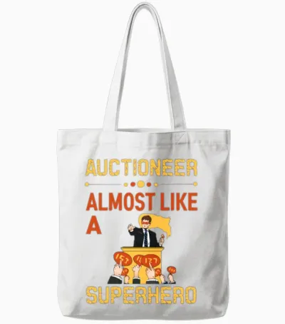 Funny Auctioneer Tote Bags - White