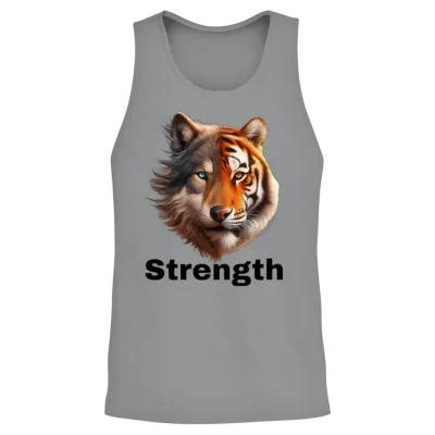 Tiger/wolf Strength Unisex Tank Top - Sport Grey