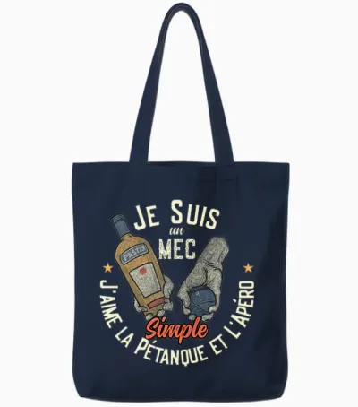 Pastis Pétanque Et Apéro Humoristique Alcool Pour Homme T-Shirt Haut De Gamme Tote Bags - Navy
