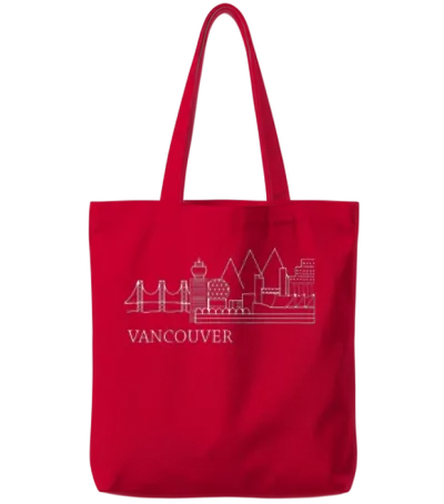 Souvenir Vancouver Canada Gifts Tote Bags - Red