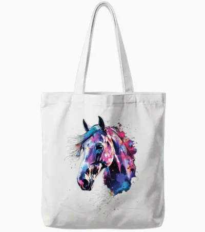 Horse Tote Bags - White