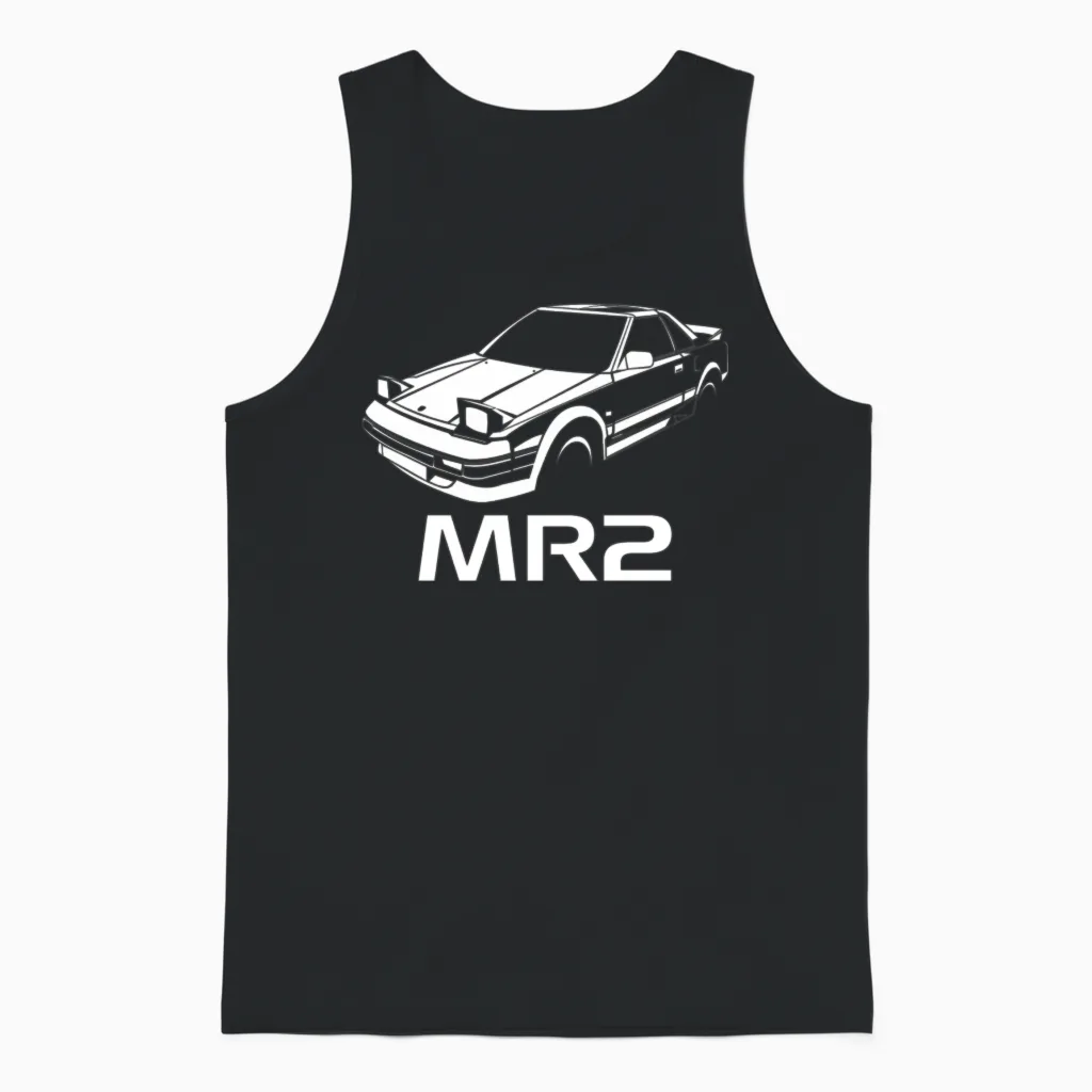 Toyota Mr2 Mk1 Vintage Unisex Tank Top in Black