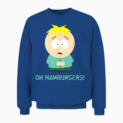 South Park Butters Oh Hamburgers Unisex Sweatshirt - Royal