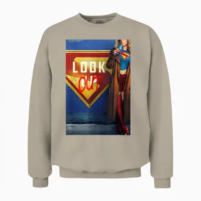 Supergirl 2026 Vertical Unisex Sweatshirt - Sand