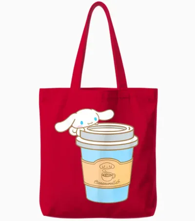 Cinnamoroll Cup of Coffee to Go Tote Bags - Red