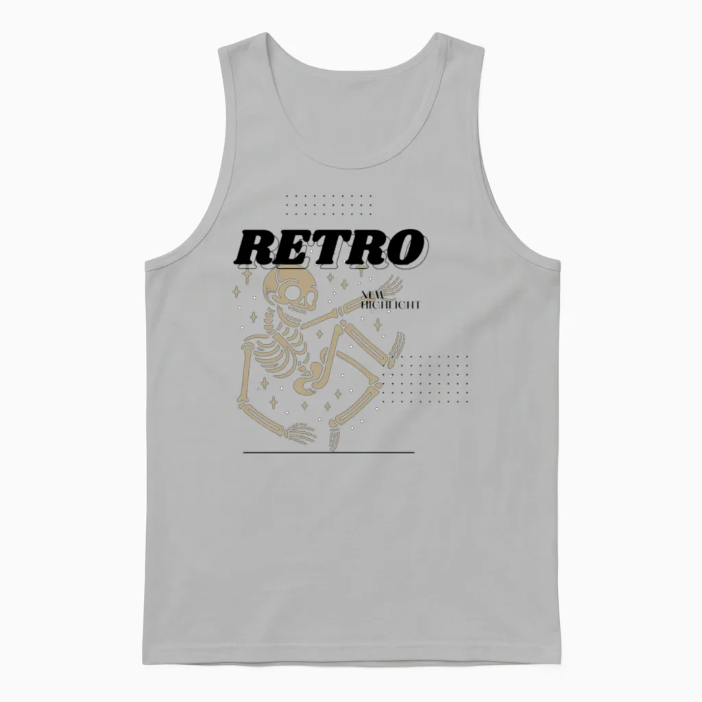 Retro Unisex Tank Top in Ash