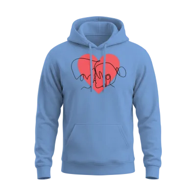 Love and Romance Unisex Hoodie - Carolina Blue