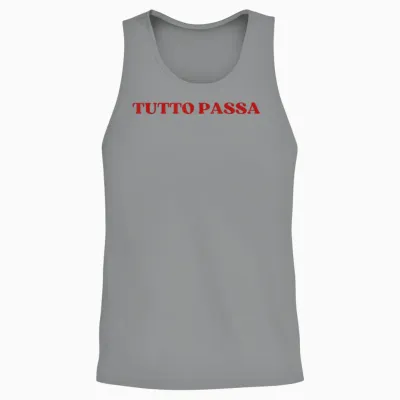 Tutto Passa Y2k Aesthetic Trendy Unisex Tank Top - Sport Grey