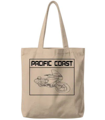 Pacific Coast Square Tote Bags - Natural
