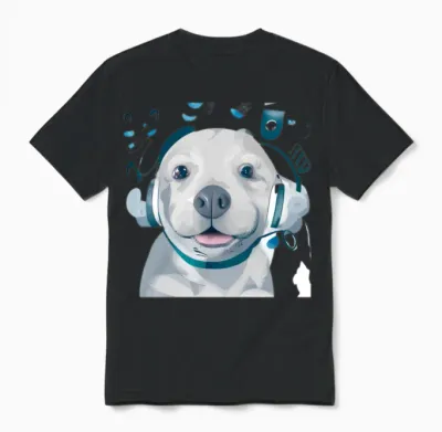 Funny Dog Unisex T-Shirt - Black
