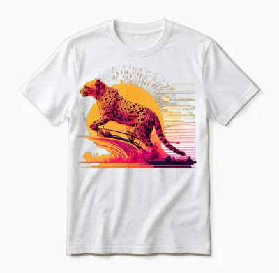 Guépard Unisex T-Shirt - White