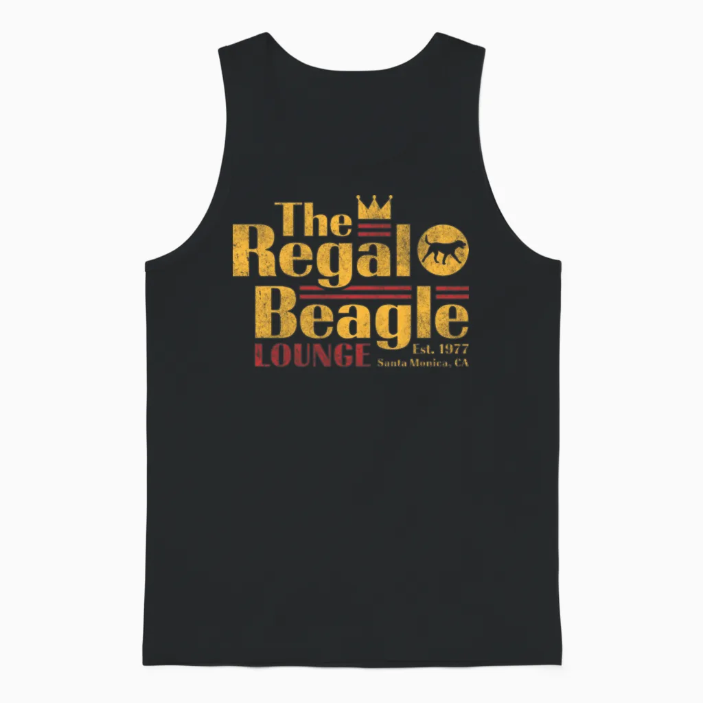The Regal Beagle Unisex Tank Top in Black