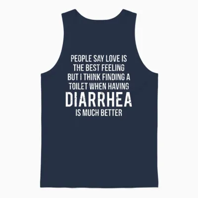 Toilet Diarrhea Funny Ironic Unisex Tank Top - Navy