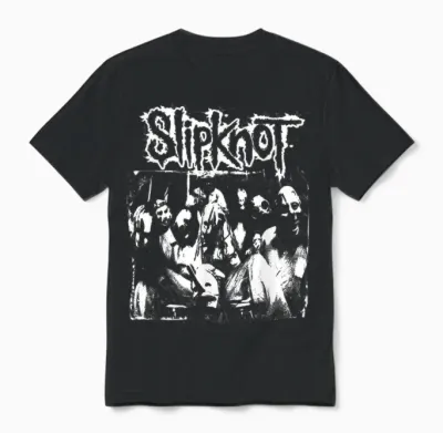 Official Slipknot Splatter Photo T-Shirt, Black, S Unisex T-Shirt - Black