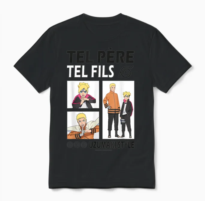 Boruto/naruto, Clan Uzumaki Unisex T-Shirt in Black