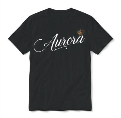 Aurora Custom Name for Women Kids Toddlers - Unisex T-Shirt - Black