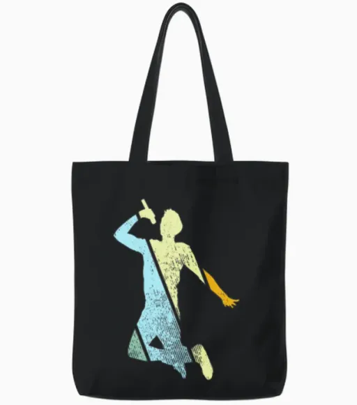 Singer Retro Tote Bags in Black