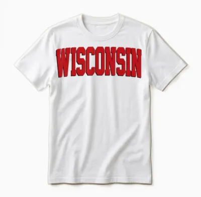 Vintage Wisconsin Mens Wisconsin Womens Red Retro Wisconsin Unisex T-Shirt - White