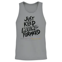 Just Keep Moving Forward Design 2 Unisex Tank Top - Sport Grey – 2