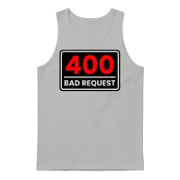400 Bad Request in Red, Greyish White and Black Unisex Tank Top - Ash – 1