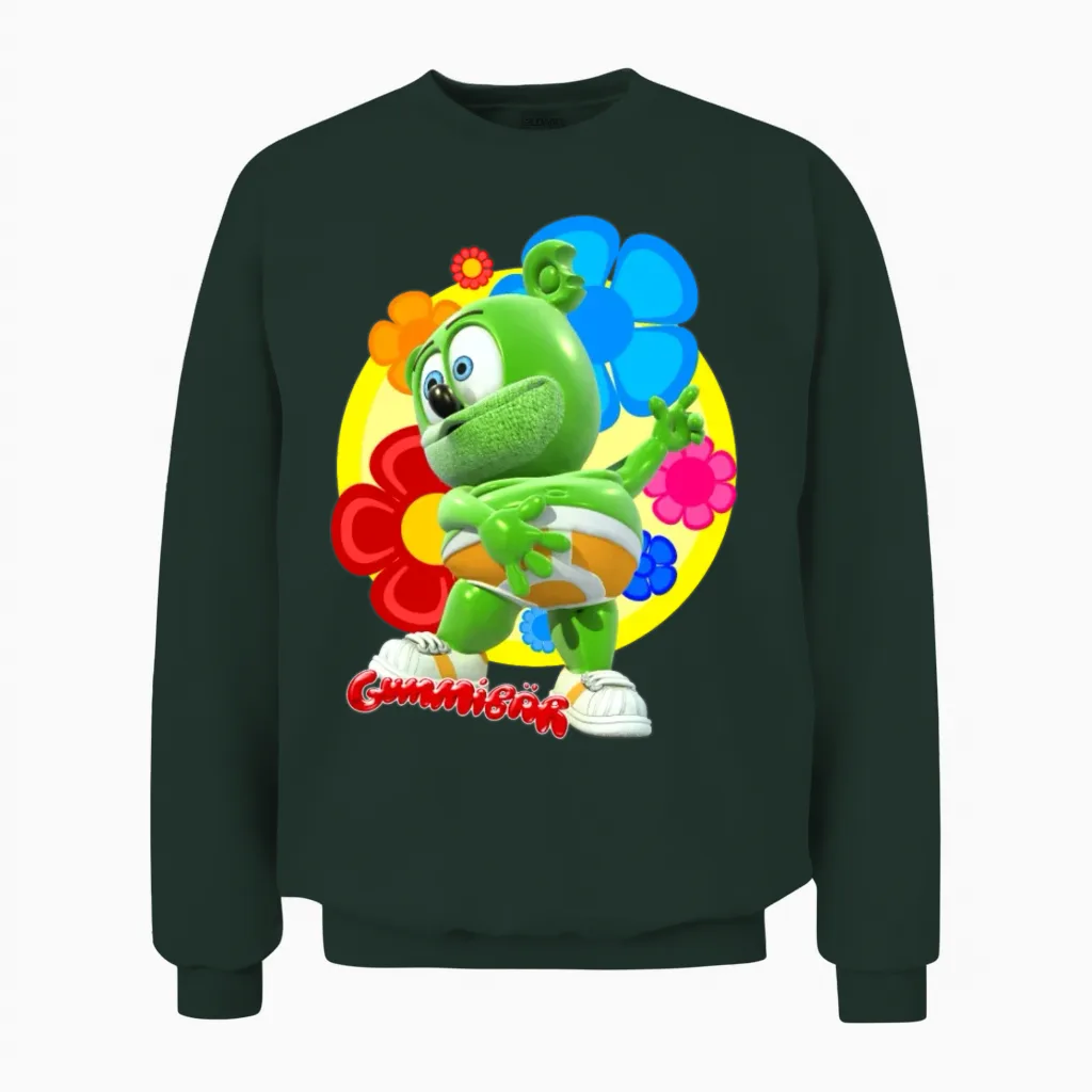 Gummibär Flowers - Floral & Botanical Unisex Sweatshirt in Forest
