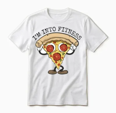 Funny Pizza Unisex T-Shirt - White