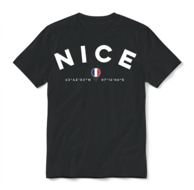 Nice France Unisex T-Shirt - Black