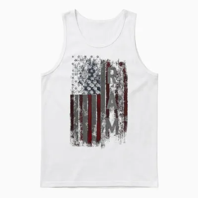 Ram Family American Unisex Tank Top - White