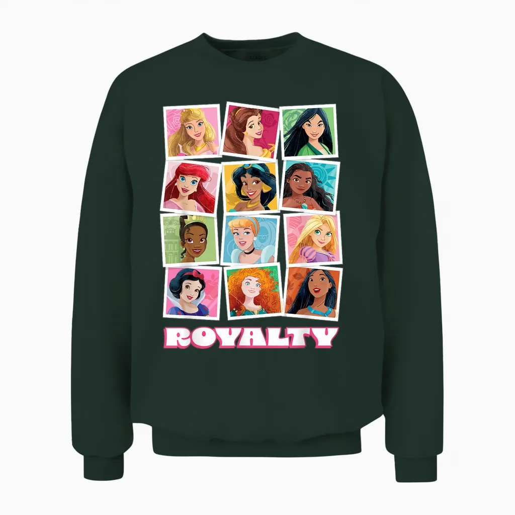 Disney Princess Photos Royalty Portrait Picture Collection T-Shirt, Black, S Unisex Sweatshirt in Forest