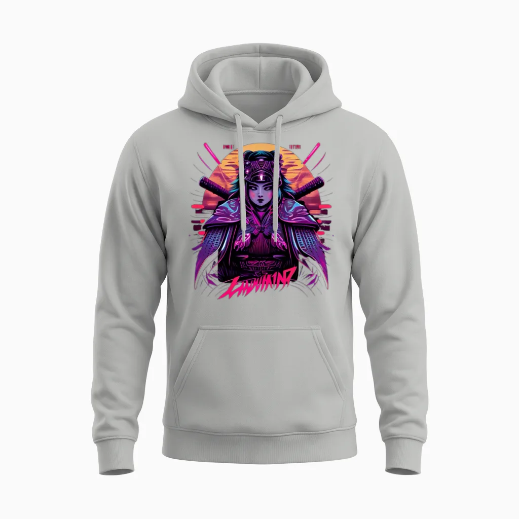 Samouraï Unisex Hoodie in Ash