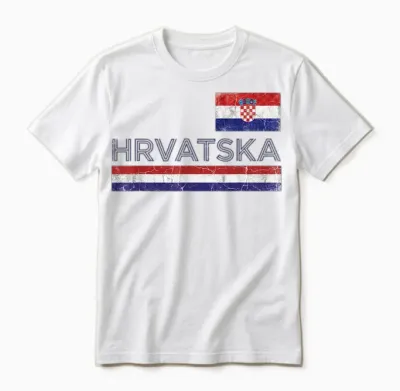 Croatie Tshirt Balkans Hommes Croate Zagreb Hrvatska Unisex T-Shirt - White