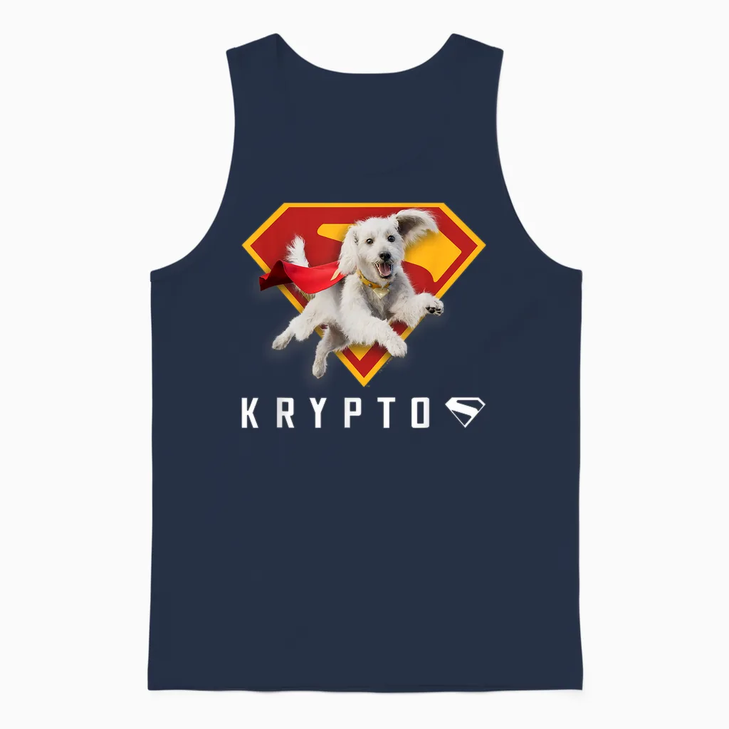 Superman (2025 Movie) Krypto Shield Unisex Tank Top in Navy