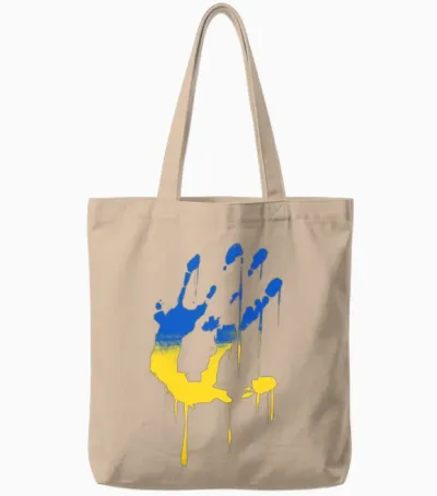 Ukraine Flag Art Tote Bags - Natural