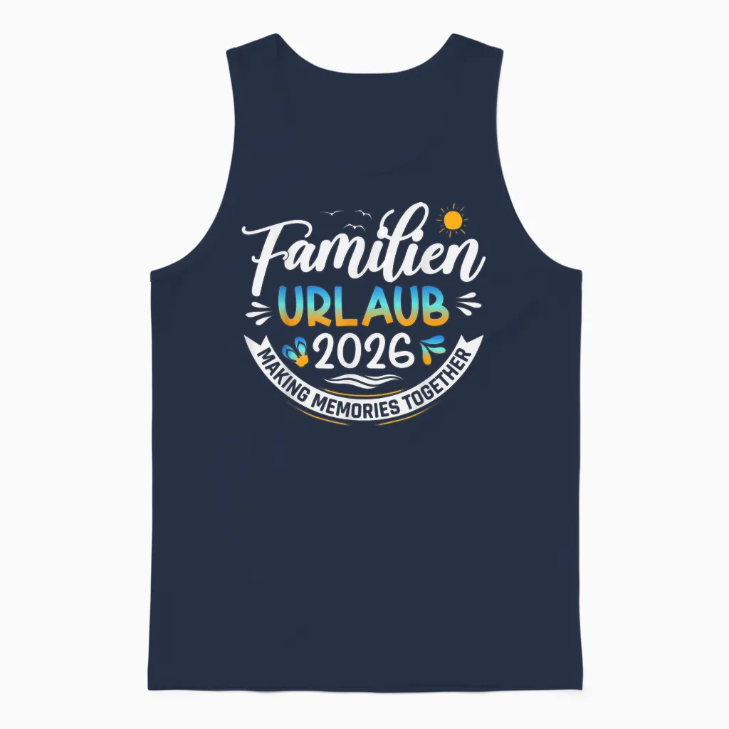 Familienurlaub 2026 Sommer Matching Urlaub 2026 Unisex Tank Top in Navy