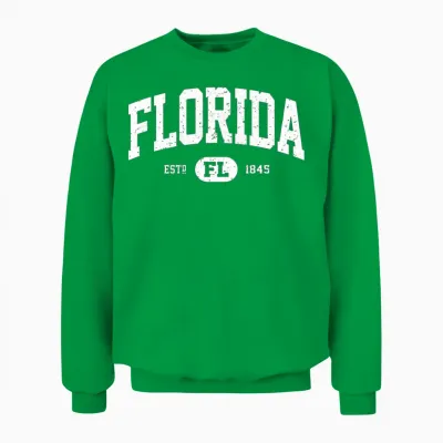 Florida Retro Vintage Florida Unisex Sweatshirt - Irish Green