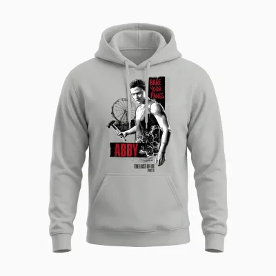 The Last of Us Part Ii Aby Bare Your Fangs Big Chest Poster T-Shirt, Black, S Unisex Hoodie - Ash