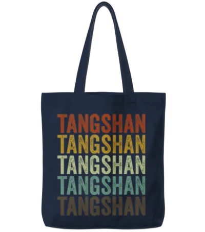 Tangshan China Retro Vintage Tote Bags - Navy
