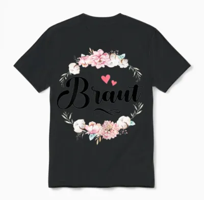Jga Braut Tshirt Junggesellinnenabschied Weiß Frau Bride Unisex T-Shirt - Black