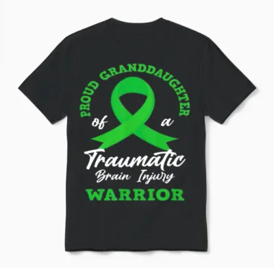 Granddaughter Traumatic Brain Injury Awareness Unisex T-Shirt - Black