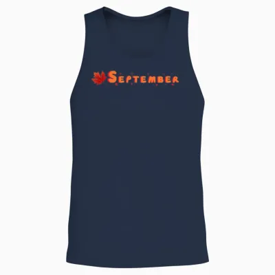Autumnal September Outdoor Design Unisex Tank Top - Navy