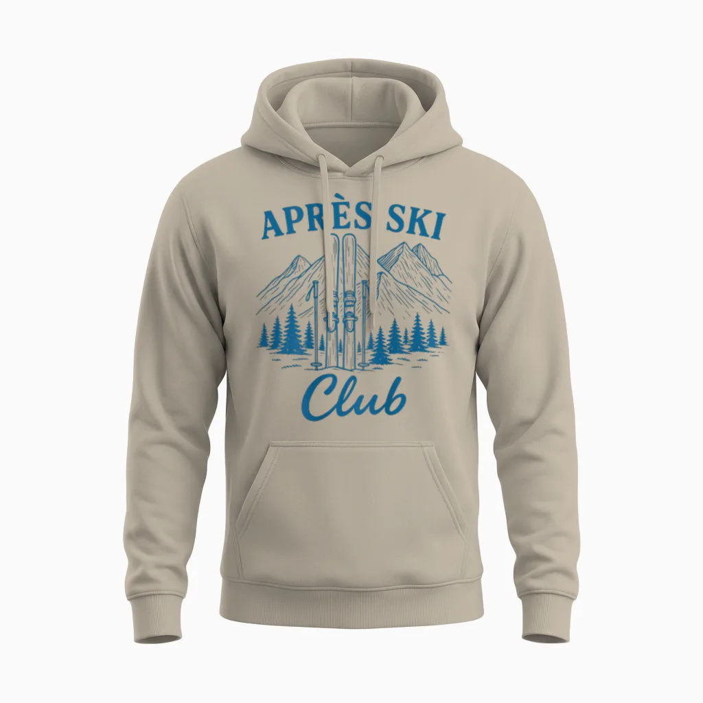 Après Ski Club Unisex Hoodie in Sand
