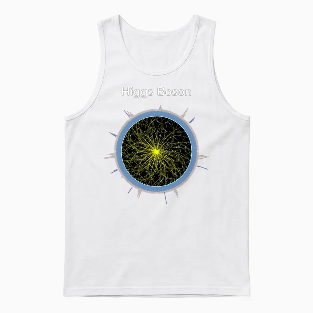 Higgs Boson Unisex Tank Top in White