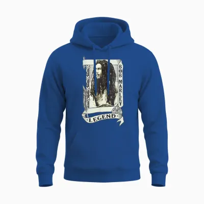 Bob Marley Legend Schriftrolle Unisex Hoodie - Royal
