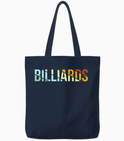Billiards Retro Tote Bags - Navy