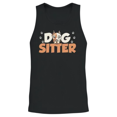 Dog Sitter Puppy Job Dogs Dog Sitting Unisex Tank Top - Black