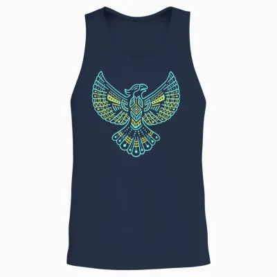 Thunderbird Indianer Indianer Stammeskunst Indigene Männer Unisex Tank Top - Navy